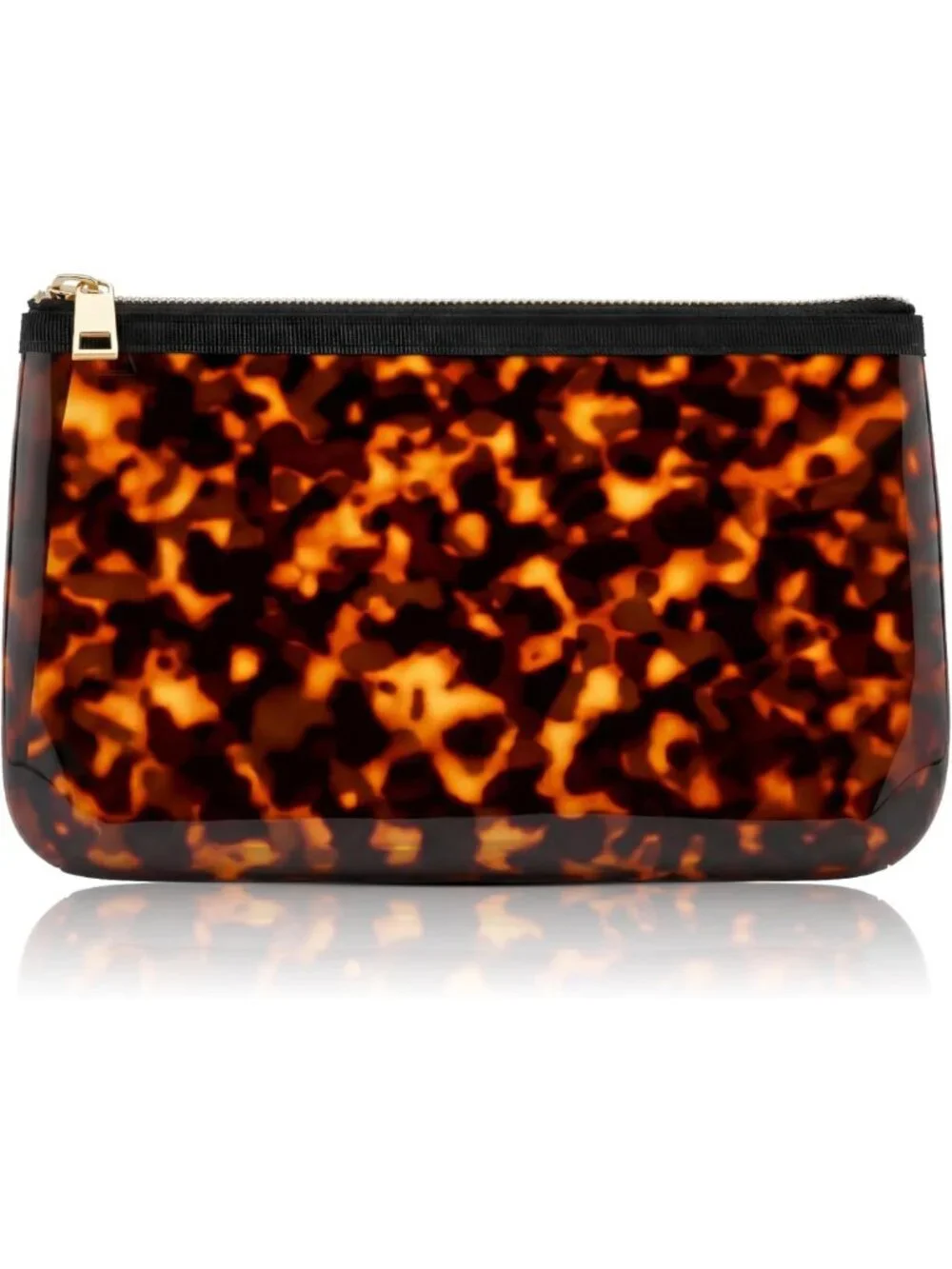 Retro Tortoise Shell Makeup Bag - Waterproof Cosmetic Pouch for Travel & Daily